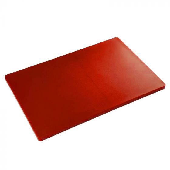 Tabla de cortar de polietileno de alta densidad roja 40 x 60 cm pastelería Sin canal