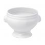 Sopera cabeza de león redonda de porcelana blanca 12 cm Tete Lion (4 u.)