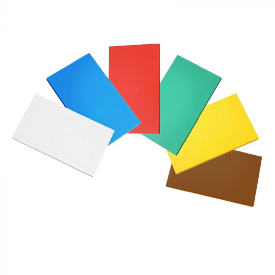 Juego de 6 tablas de cortar de colores con soporte de plástico polietileno 30 x 45 cm