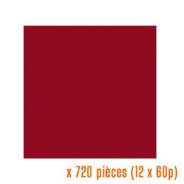 Servilletas burdeos 40 x 40 cm no tejidas 55 g/m≤ (12 x 60 u.)