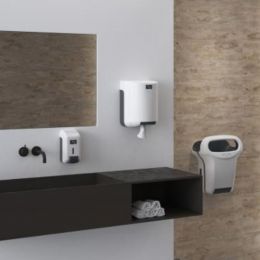 Dispensador de bobinas de secado XL ABS gris con enrollador central - v2