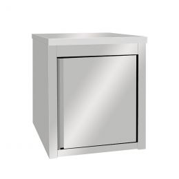 Meuble bas inox central à porte battante 800 x 700 x 850 mm - v2