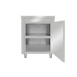 Meuble bas inox central à porte battante 800 x 700 x 850 mm