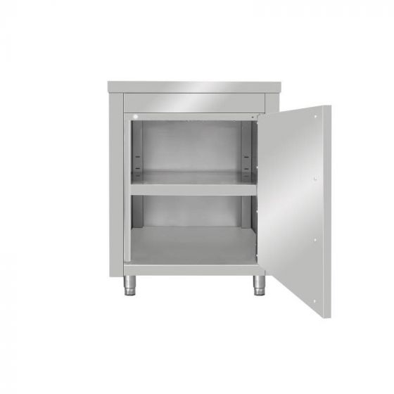 Meuble bas inox central à porte battante 800 x 700 x 850 mm