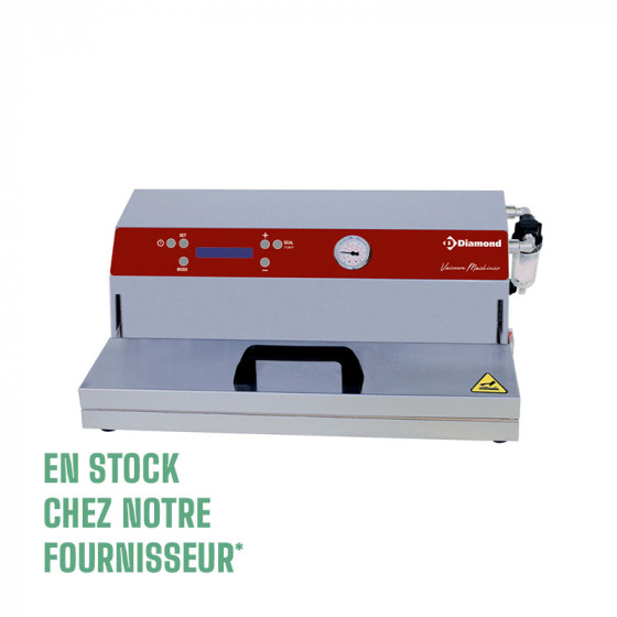 Sous videuse inox, pompe 32 l./min, soudure 430 mm (double soudure)