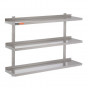 Estante de pared 3 niveles de acero inoxidable 600 (L) x 300 mm (P)