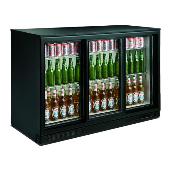 Nevera de barra compacta 3 puertas correderas 900 mm (A)