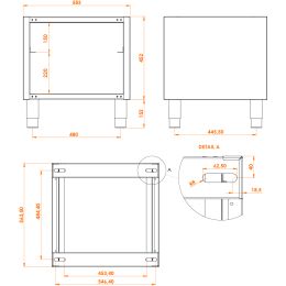 Base para lavavajillas 50 x 50 - v2
