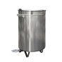 Cubo de basura de acero inoxidable de 50 litros con pedal