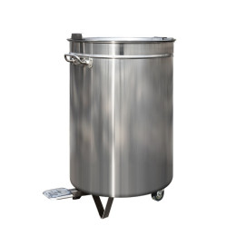 Cubo de basura de acero inoxidable de 50 litros con pedal