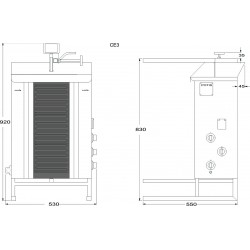 Doner kebab eléctrico 30 kg - v2