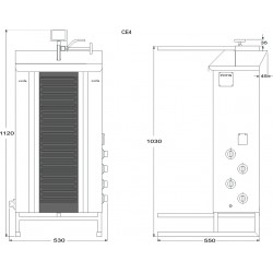 Doner kebab eléctrico 50 kg - v2