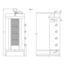 Doner kebab gas 70 kg - v2