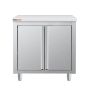 Meuble bas inox central à porte battante 800 x 700 x 850 mm