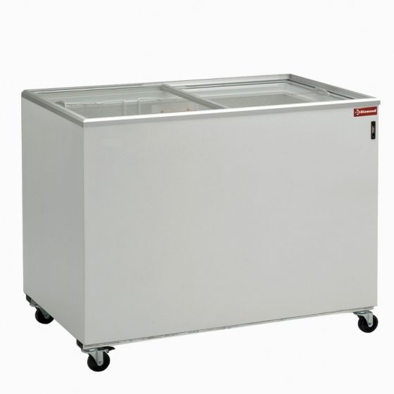 Arcón congelador 400 l tapas correderas de cristal