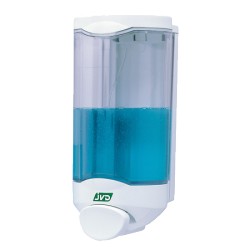Dispensador de jabón o gel hidroalcohólico Crystal II 1 L Carcasa ABS con pulsador