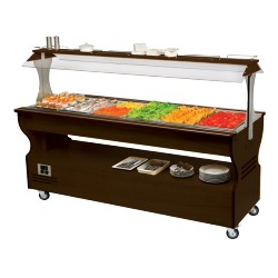 Bufé central refrigerado móvil - 6 x GN1/1