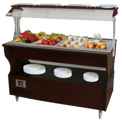 Bufé central refrigerado móvil - 4 x GN1/1