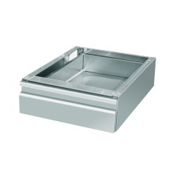 Cajón de acero inoxidable para montar en mesa 600 mm de profundidad