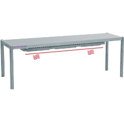Estante caliente 1 nivel - 800 x 350 x 400 mm (L x P x A)
