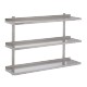 Estante de pared 3 niveles de acero inoxidable 600 (L) x 400 mm (P)