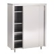 Mueble alto de acero inoxidable con puertas correderas 1200 x 600 x 1800 mm (L x P x A)