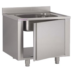 Plonge inox sans égouttoir Prof.600 600X700X850