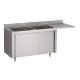 Fregadero de acero inoxidable sobre mueble esp. LV 1600 X 700 X 850 MM (L x P x A) ESC derecho 2 piletas