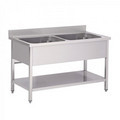 Plonge inox 2 bacs